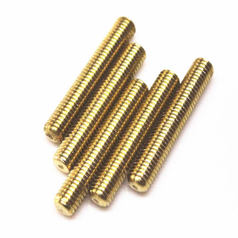 M8 Brass Double Head Screw Straight line Screws Thread Strip Bolts 30mm-110mm Length - (Length: M8 x70mm(2pcs))