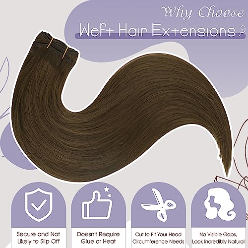Image of Full Shine Weft Hair Extensions 24 Inch 105G Double Weft Remy Hair