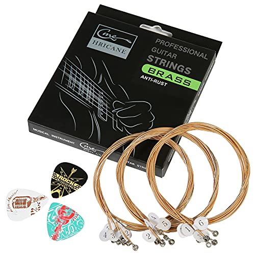 Hricane 3 jeux de cordes de guitare acoustique en laiton, Custom Light 011-052 contient 3 médiators - Les Beatles, Paul McCartney, John Lennon, RIngo Starr, George Harrison Hricane 3 jeux de cordes de guitare acoustique en laiton, Custom Light 011-052 contient 3 médiators – Image 3