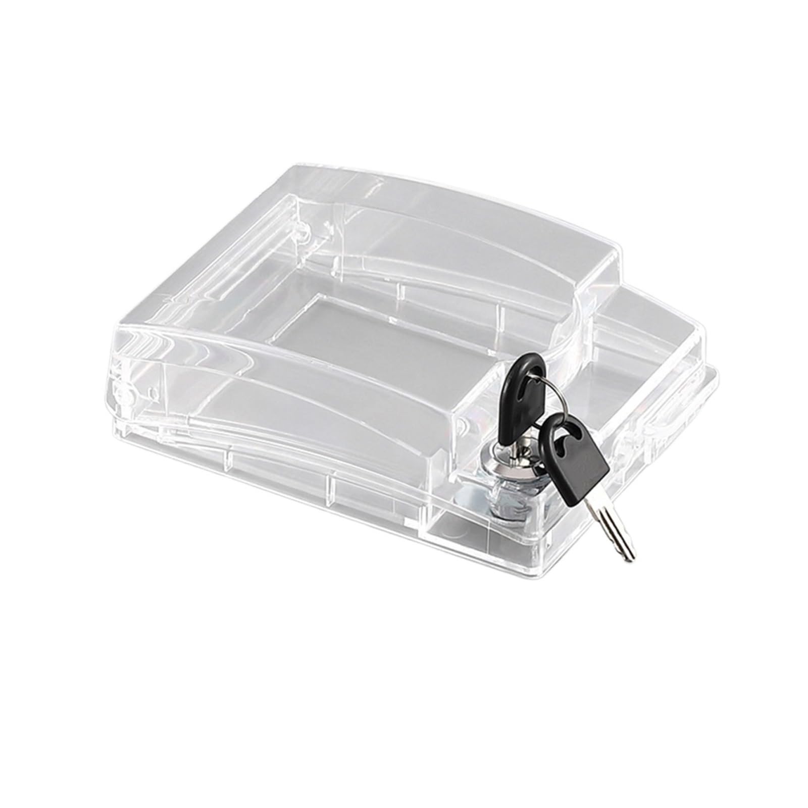 Protezione per interruttore della luce, 2 pezzi, 86, con serratura, impermeabile, con chiave, per protezione interruttore esterno, copertura in plastica autoadesiva per casa e ufficio, presa