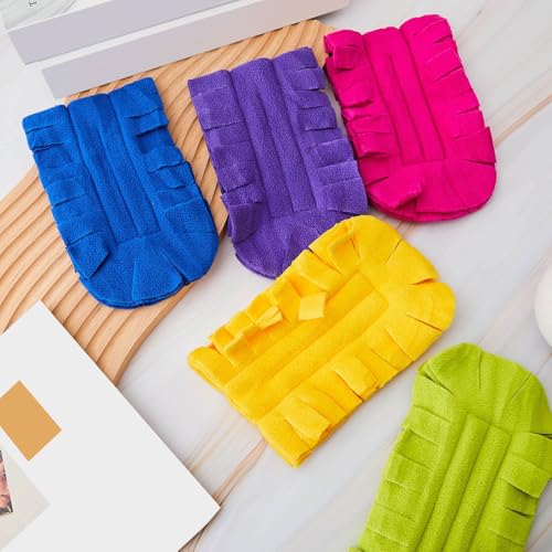 Image of Zubebe 40 Pcs Reusable Duster Refills Fleece,Dark Color | Soft Polyester Fiber Flat Duster Refill Multi Surface Washable Cleaning Pad Tools for Home, Blinds, Car, Pet, Furniture, Fans