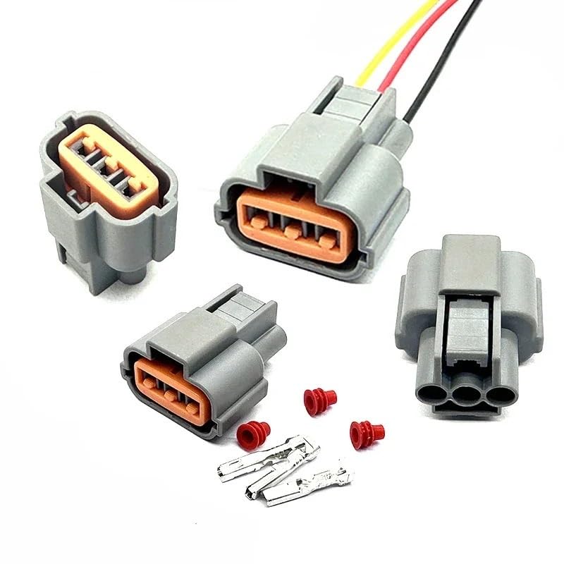 3-pinowe złącze automatyczne wtyczka kabla elektrycznego PU465-03127 wtyczka cewki zapłonowej do samochodu (z kablem 15 cm, 10 zestawów)