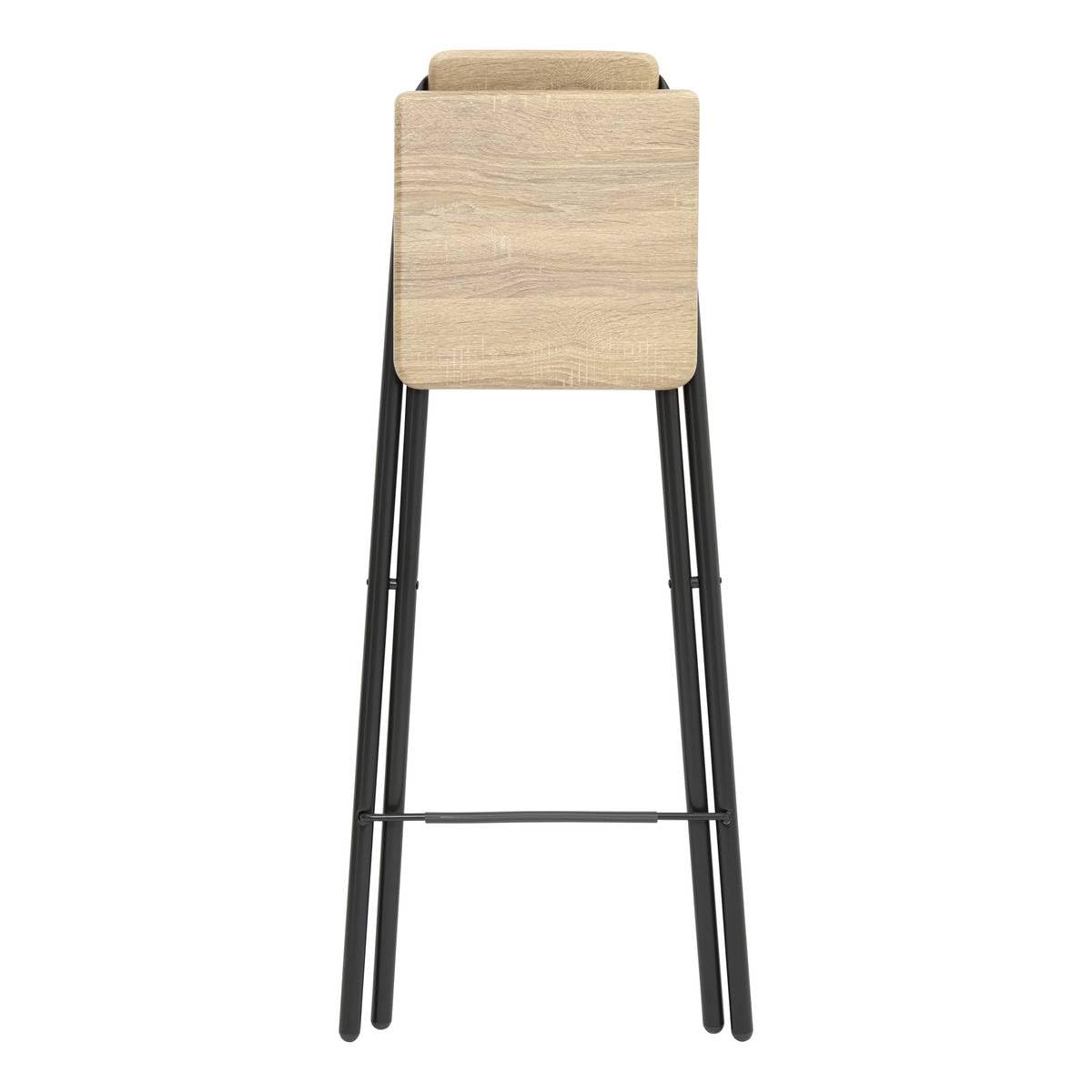 Atmosphera - Chaise de Bar Pliante Effêt chêne Naturel Louna