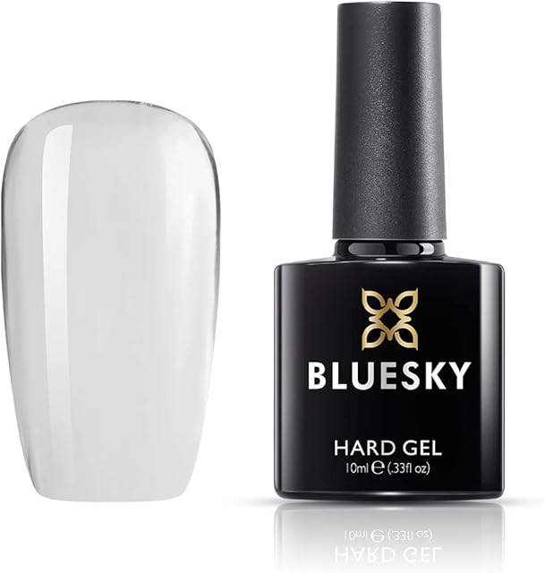 Bluesky Gel Nail Polish, Hard Gel, Builder Gel and Strengthener Gel for Hard, Strong Nails, Extensions and Growth, Clear, 10 ml (Requires Curing Under LED or UV Lamp)