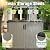 Greesum Outdoor Horizontal Storage Sheds 27 Cu.ft Resin Large Storaged Box Weather Resistance, Without Shelf, Easy to Assemble, Prefect for Garden, Patios, Backyards, Beige