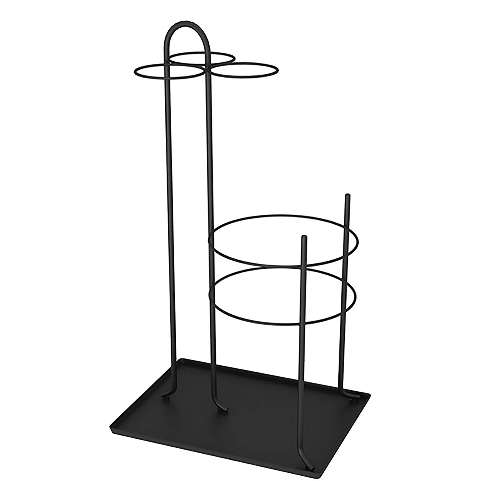 Porte-parapluie en métal au design de clôture haute