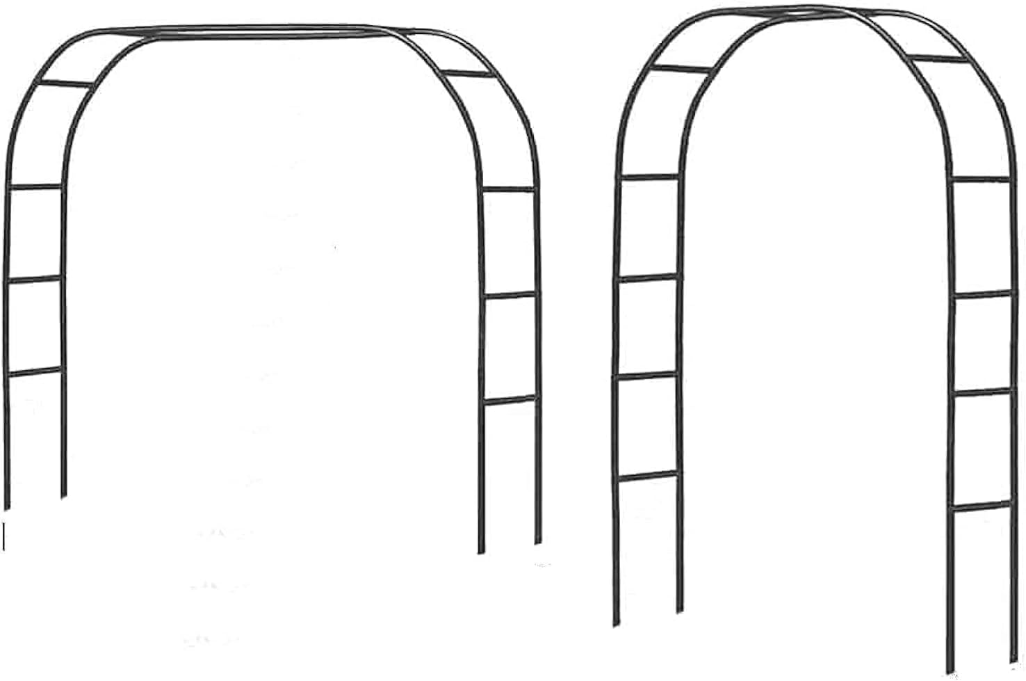 Tytroy Reconfigurable & Easy-to-Assemble Metal Outdoor & Indoor 7'6" Xmas Arch Garden or Wedding Arch Arbor for Wedding Bridal Party Elegant Decorations & Garden Climbing Plants Vines (Black 1PC) Black 1 pc