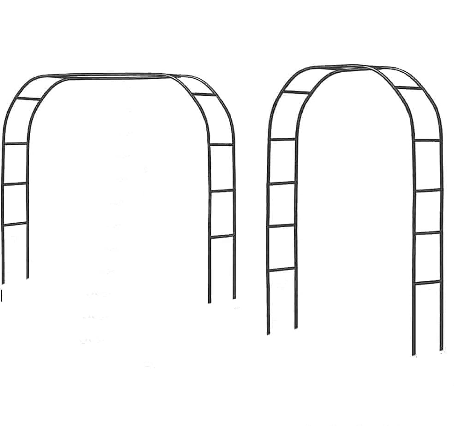 Tytroy Reconfigurable & Easy-to-Assemble Metal Outdoor & Indoor 7'6" Xmas Arch Garden or Wedding Arch Arbor for Wedding Bridal Party Elegant Decorations & Garden Climbing Plants Vines (Black 1PC)