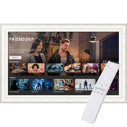 Frame for Samsung Frame TV - 43 inch. 2.69 inch Frame is Majestic White Samsung the Frame TV and Pro (Fits 2021-2025 Frame TV, 43 inch) WOMTV-5198-21.9375x38.125_ST