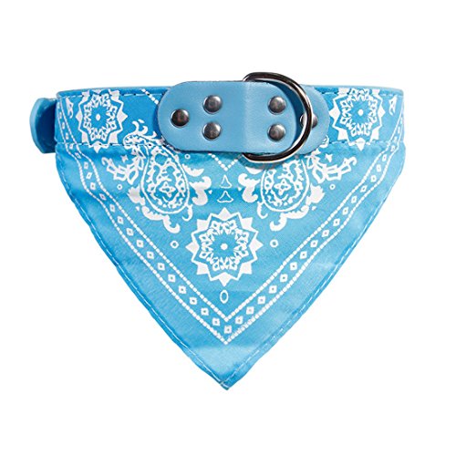 Keysui Chien Echarpe Foulard Col Triangle Collier Réglable Motif Paisley pour Chiot Chat Animal de Compagnie Cover