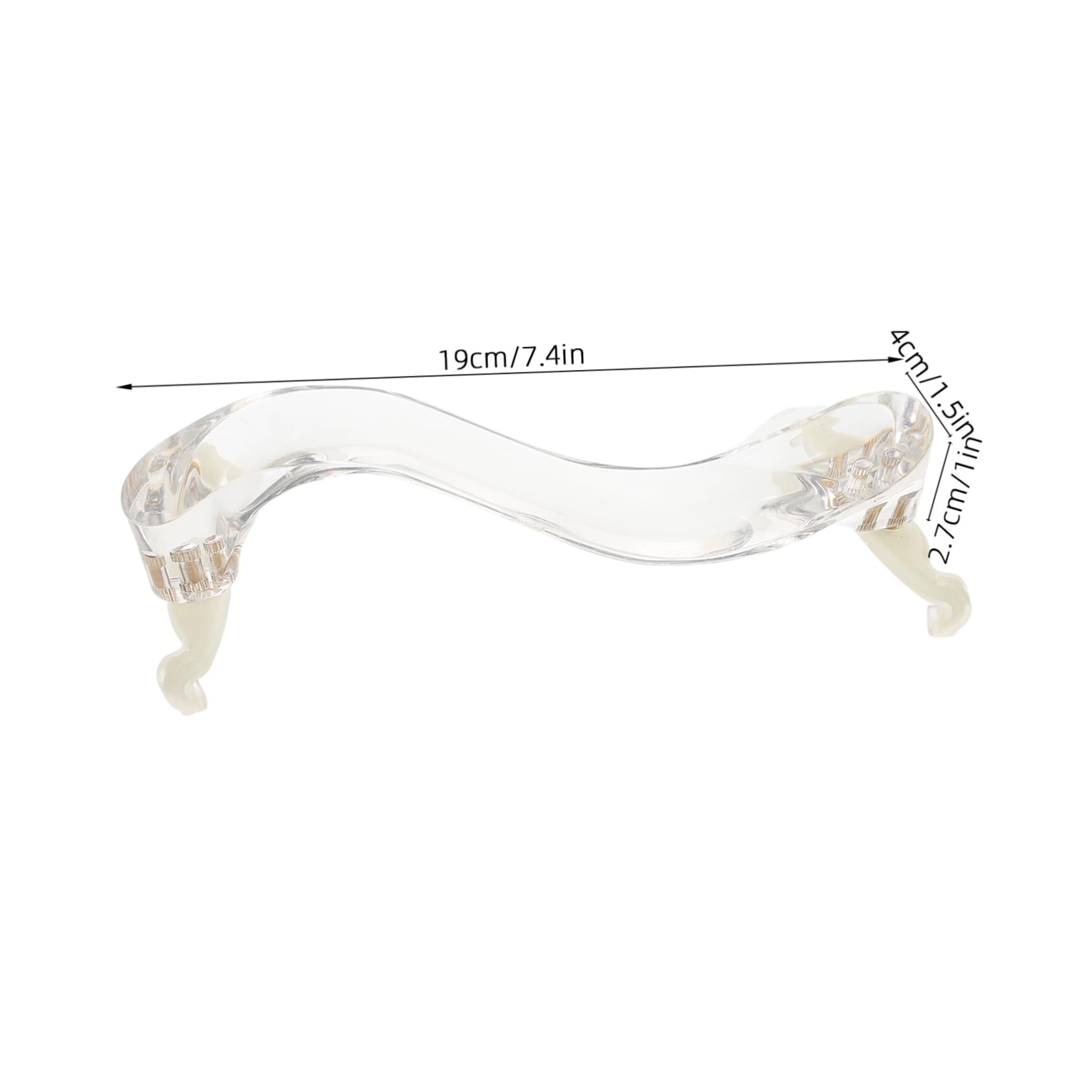 ifundom Clear Acrylic Violin Shoulder Rest Pad Ergonomic Replacement Cushion for Violins Fit for Comfort Stylish Design Reducing Shoulder Fatigue