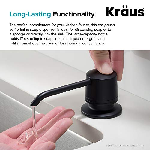KRAUS Kitchen Soap and Lotion Dispenser in Matte Black, KSD-31MB by Kraus - Image 5
