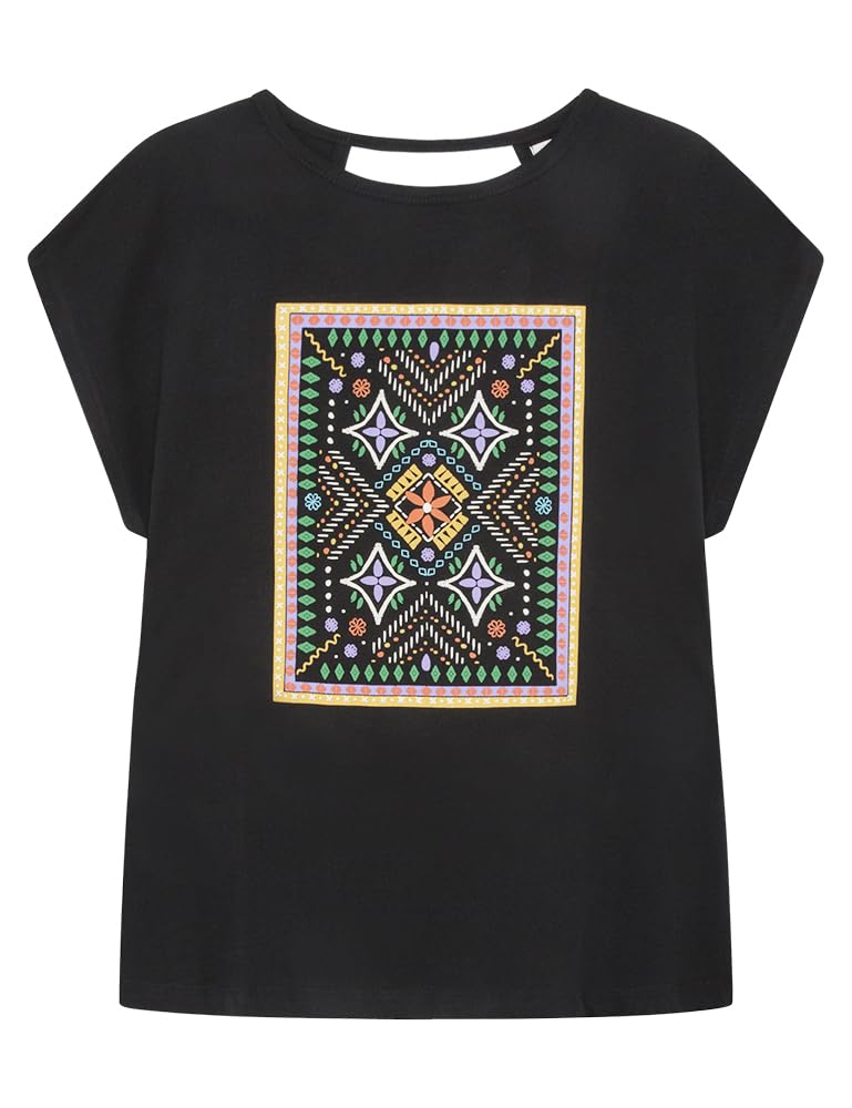 SPRINGFIELD Camiseta, Negro, XL para Mujer