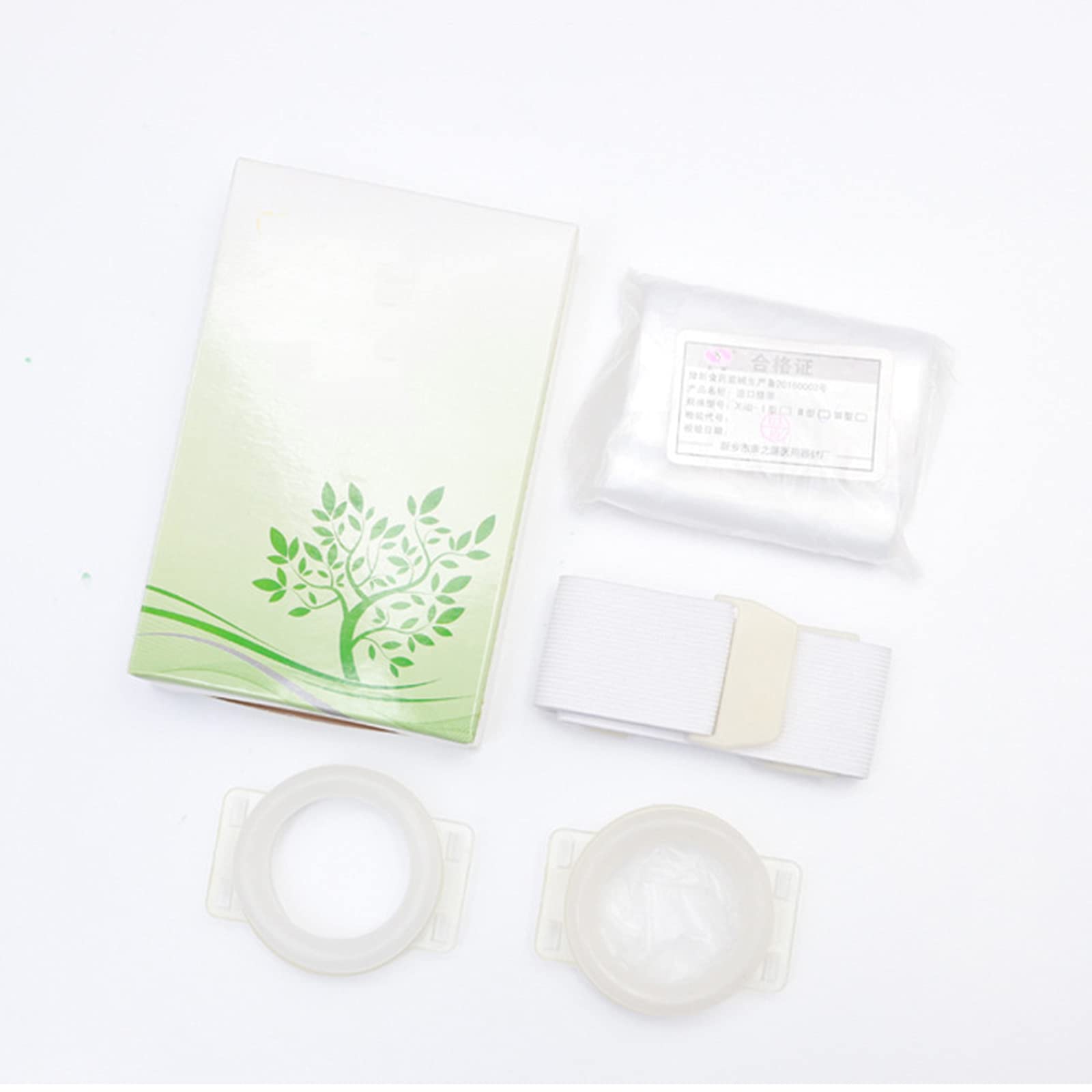 bolsa de ostomía, Cinturón de ostomía ligero y portátil, banda abdominal ajustable en longitud for el cuidado ostomías, ileostomías estomas. Incluye 100 bolsas drenables
