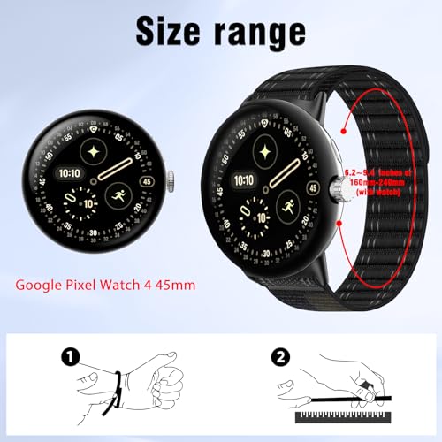 Correa de nylon para reloj compatible Pixel Watch 45mm miniatura 4