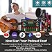 Podcast Equipment Bundle, 48V Condenser Microphone Bundle with M300 Voice Changer, Podcast Microphone Recording Studio Package for Podcasting Live Streaming Singing PC Mobile TikTok YouTube