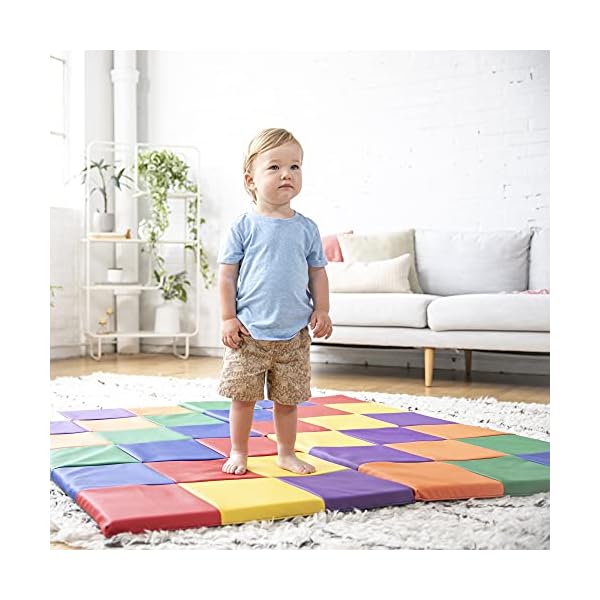 ECR4Kids Softzone Patchwork Spielmatte für Kleinkinder, Schaumstoff, 147,3 cm, quadratisch – Bild 9