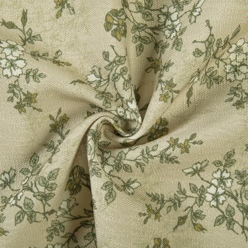 Image of TWOPAGES Pinch Pleat Floral Print Cafe Curtains, Vintage, 52W x 36L