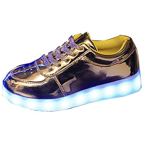 Zapatillas Gaorui Unisex Niños Intermitente de Charol USB Cover