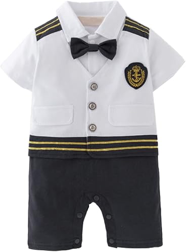 StylesILove - Chaleco de manga corta de algodón con pajarita, todo en uno