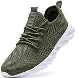 Damyuan Zapatos deportivos ligeros para hombre, para correr, caminar, gimnasio, casuales, para caminar, verde (forro polar verde con licencia oficial de star wars silent one crew.), 42.5 EU