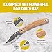 Condor Tool & Knife Zolya Knife - Micarta Handle - 2.9 Inch Fixed Blade - 1095 High Carbon Steel - Hand Crafted Welted Leather - Perfect for Camping, Hiking or Tackling Everyday Tasks 6 oz