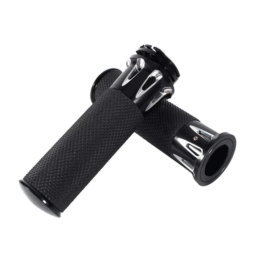 1 paio manopole moto manubrio CNC, 1 "25mm nero manubrio moto manopole