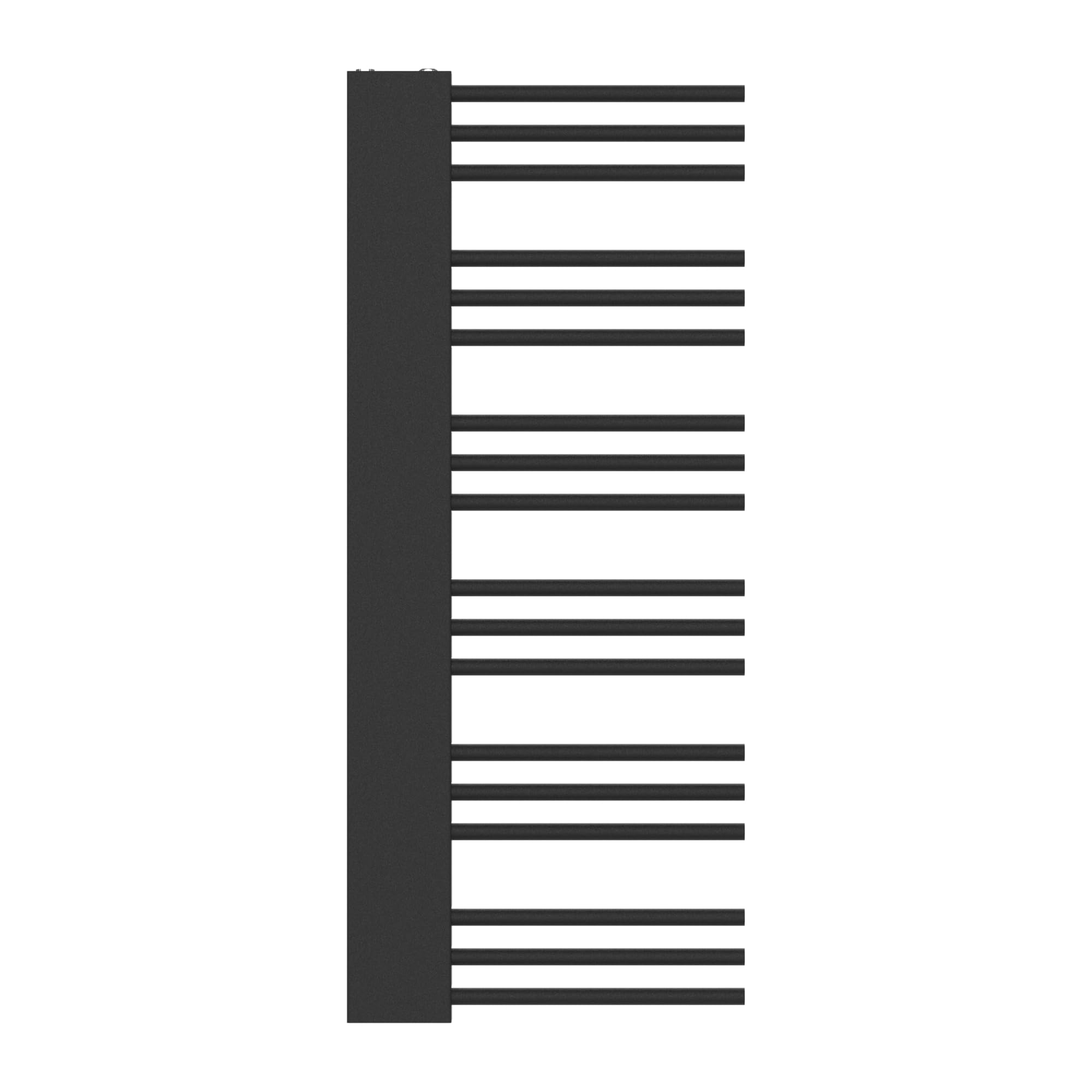 [neu.haus] Radiador Kviteseid Toallero de Pared Calentador de Toallas para Baño con 18 Tubos Modo Agua Caliente Diseño Elegante Moderno 470 W ISO 9001 Acero 120x50 cm - Negro