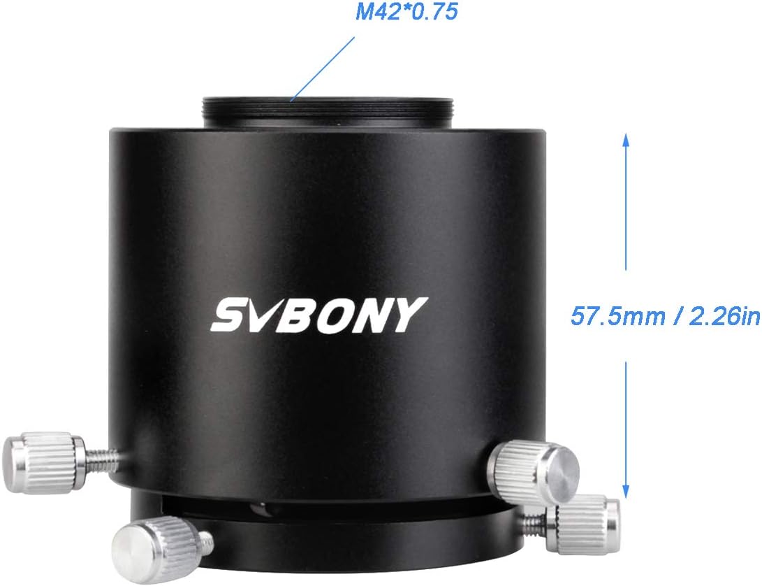 SVBONY SV123 Spotting Scope Camera Adapter Fits SV46 | for Eyepiece Outer Diameter 49mm to 58mm, Extensionable Two Tube Construction, Full Metal Materials, Precise Focusing
