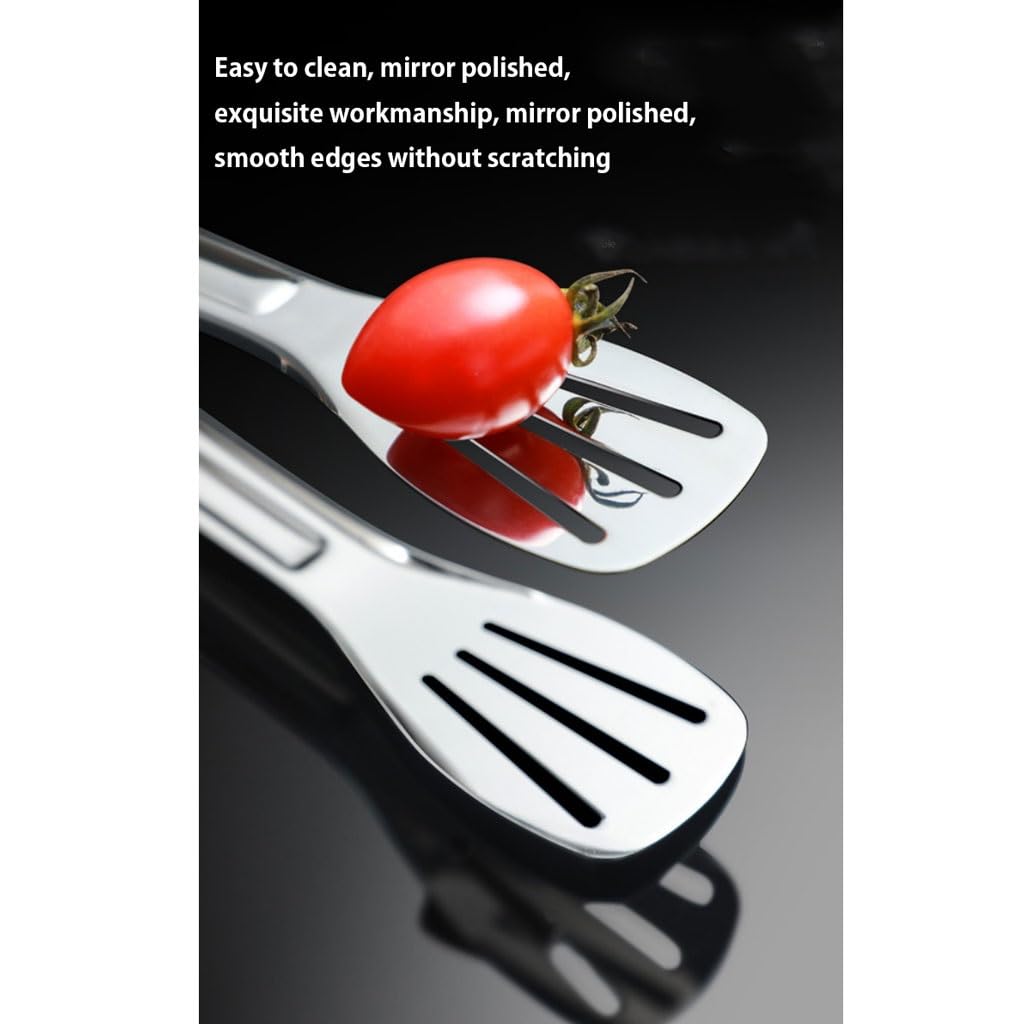 Pinzas de barbacoa de acero inoxidable resistentes para cocina y parrilla con cerradura para cocinar, picnic, camping, uso multiusos