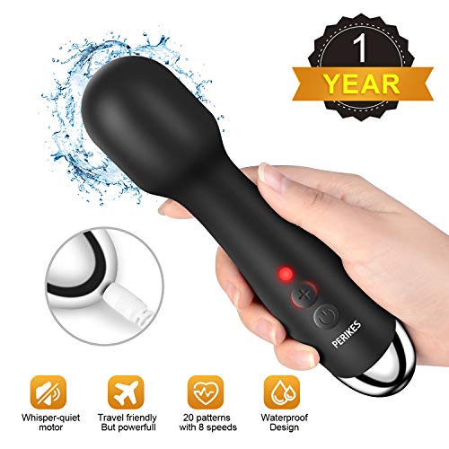 PERIKES Magical Mini Wand Massager Wireless Electric Personal Massage Release USB Rechargeable Handheld
