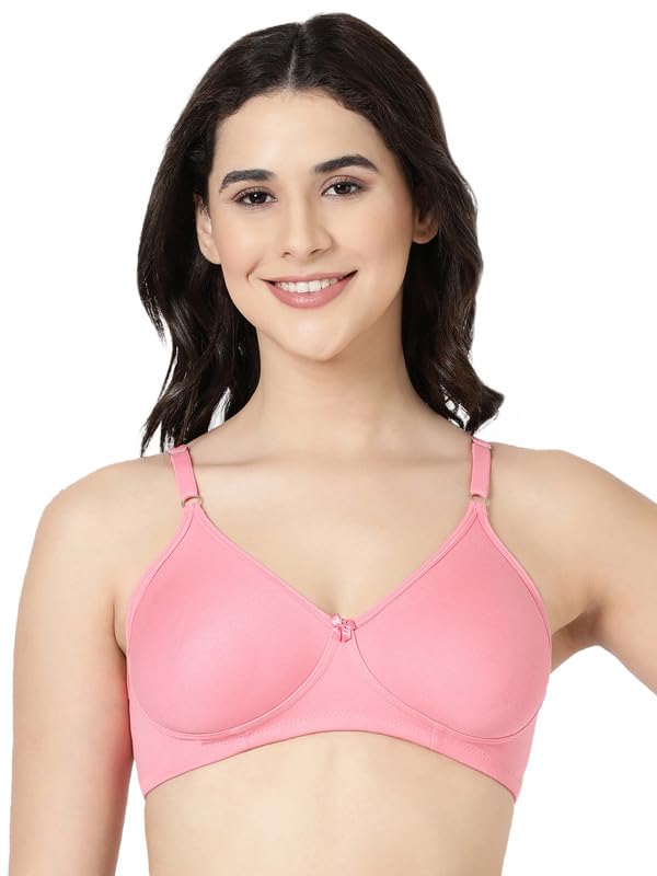 Image of BLOSSOM Women's Everyday T-Shirt Bra with Molded Cups,Non Padded and Non Wired,Cotton-Polyester Fabric -Perfect for Uniforms and Casual Wears Lara
