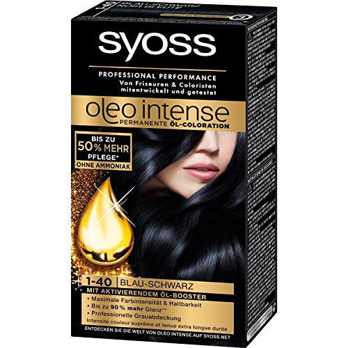 Syoss Oleo Intense Permanent Intensive Oil Color (1-40 Blue Black) by Syoss