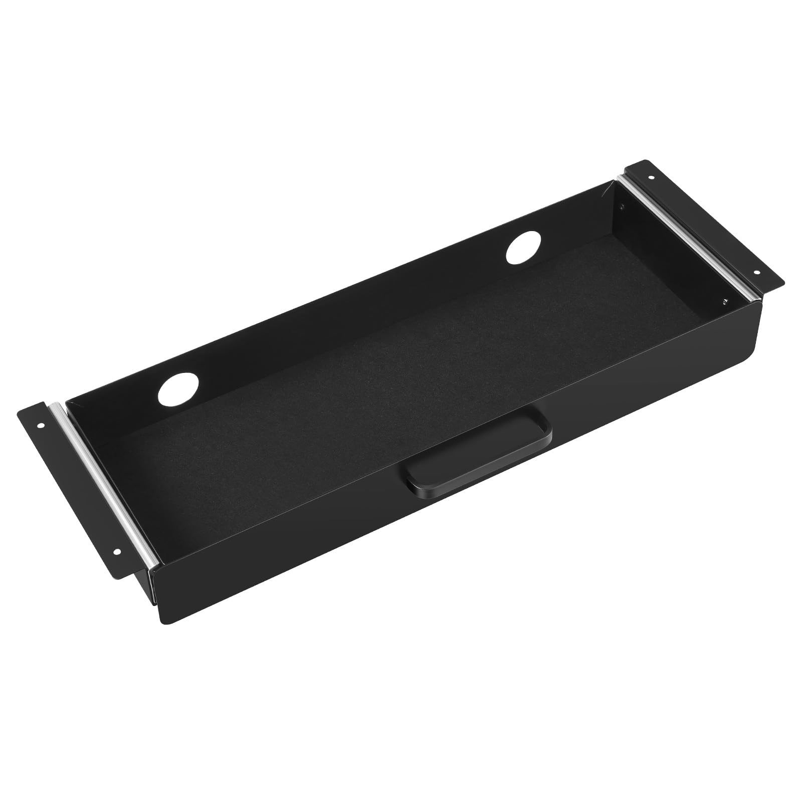 VEVOR Cassetto Estraibile Sotto Scrivania 635 x 232 x 75 mm Organizzatore Nascosto per Riporre Oggetti sulla Scrivania, Cassetto Portapenne Sotto Tavolo, per Postazioni di Lavoro da Ufficio, Nero