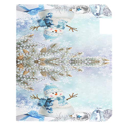 Christmas Tree Snowman Snowflake Bells Gift Mailbox Covers Standard Size Cute Snowman Winter Snow Pine Trees Magnetic Mail Wraps Cover Letter Post Box 21" Lx 18" W #TOP2