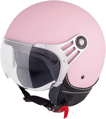 Vinz Motorhelm, scooterhelm, helm, open helm, XS-XL, met vizier, ECE-getest  XS Roze. : Amazon.nl: Auto \u0026 motor