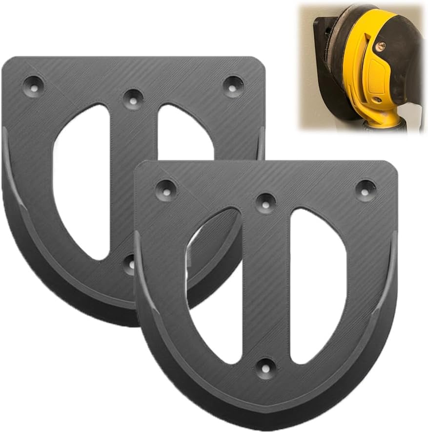 Orbital Sander Wall Mount Holder Compatible with Dewalt Orbital Sander,– Space-Saving 5-Inch Sander Storage for Garage & Workshop 2-pack
