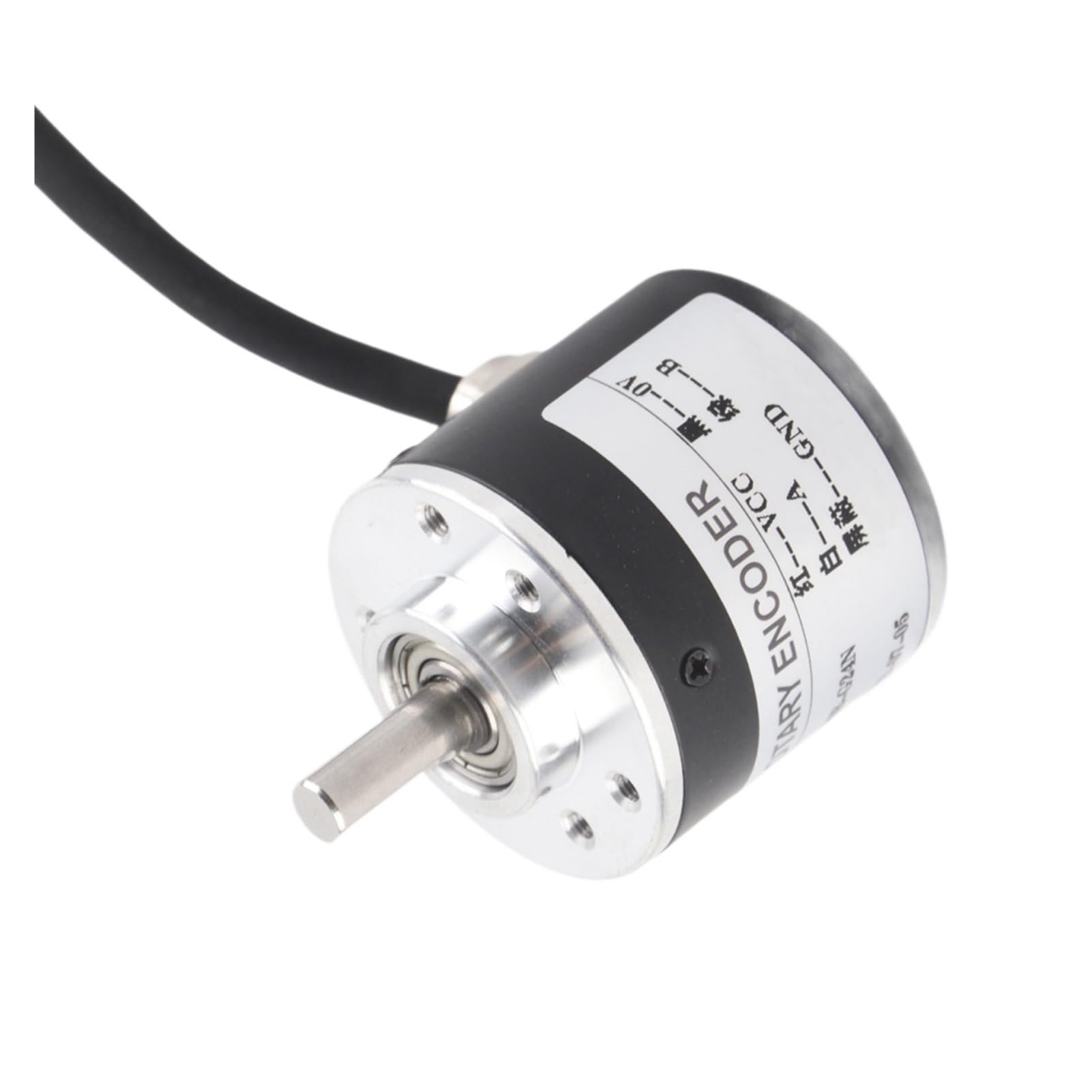 Encoder incremental rotativo Equipo de automatización industrial 600P/R Codificador de rotación incremental magnetoeléctrico 5 V-24 V AB, eje bifásico de 6 mm