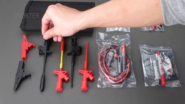 Kit Puntali Da Test Proster 24 In 1 Per Multimetro - Con Clip Coccodrillo, Sonde, Estensione - Foto 9