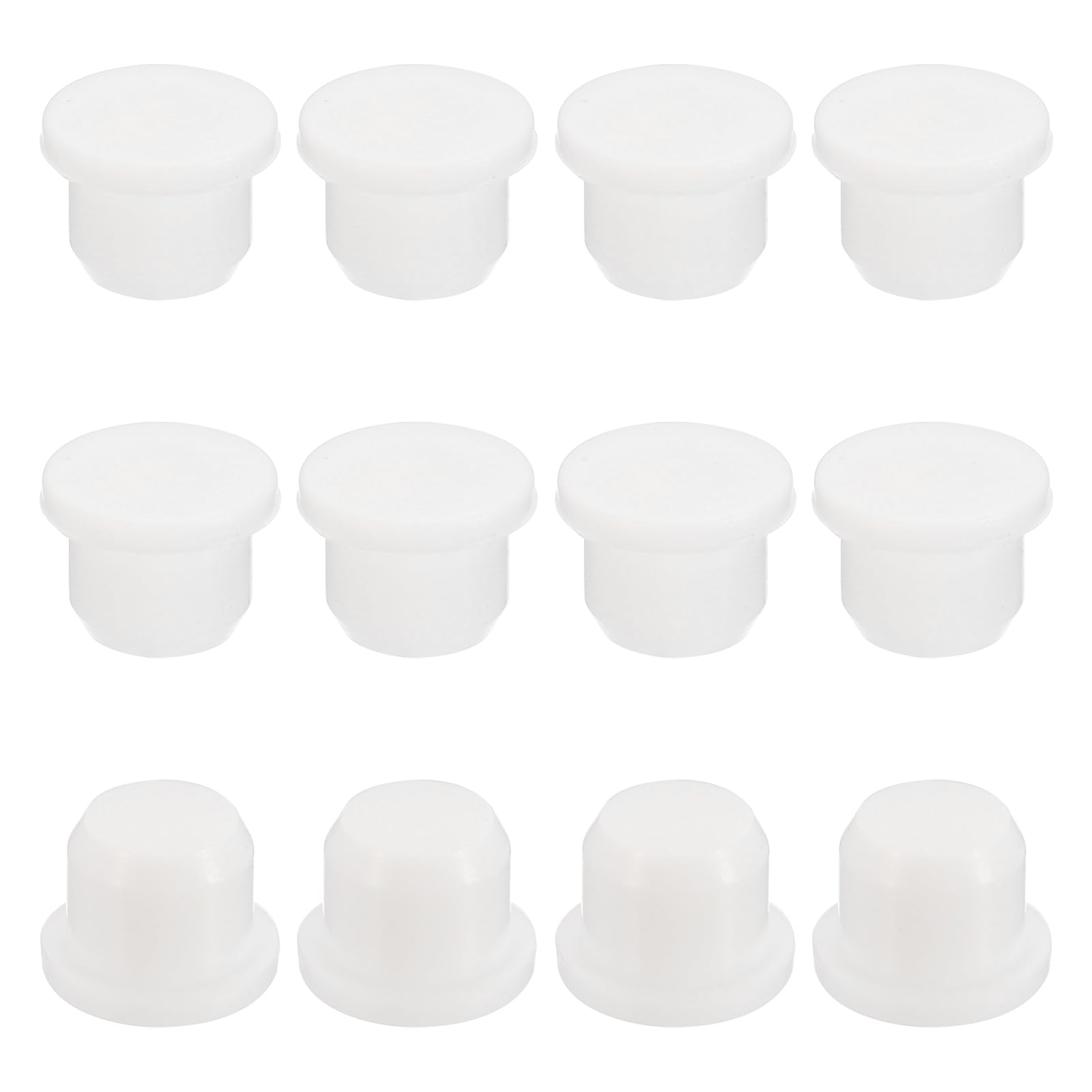 MECCANIXITY Silicone Rubber Hole Plug – Soft T-Shape Stopper For 11-11.5mm Holes, Heat Resistant To 600°F, White (6-Piece) 1 thumbnail image