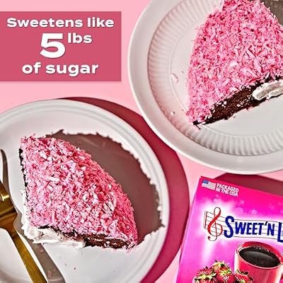 Sweet'N Low Zero-Calorie Sweetener, Contains Saccharin, Sugar Substitute, Keto, Vegan, Gluten-Free, Great for Cooking, Baking, Coffee, Tea, Hot/Cold Beverages, 8oz Box (Pack of 6), Strawberry