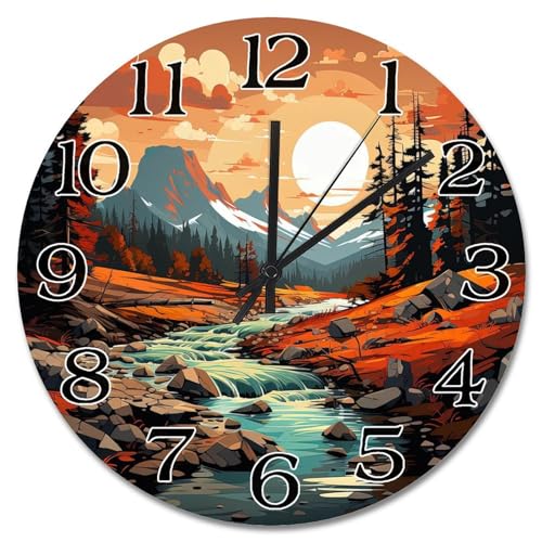Horloge murale silencieuse moderne Banff sans tic-tac 38cm