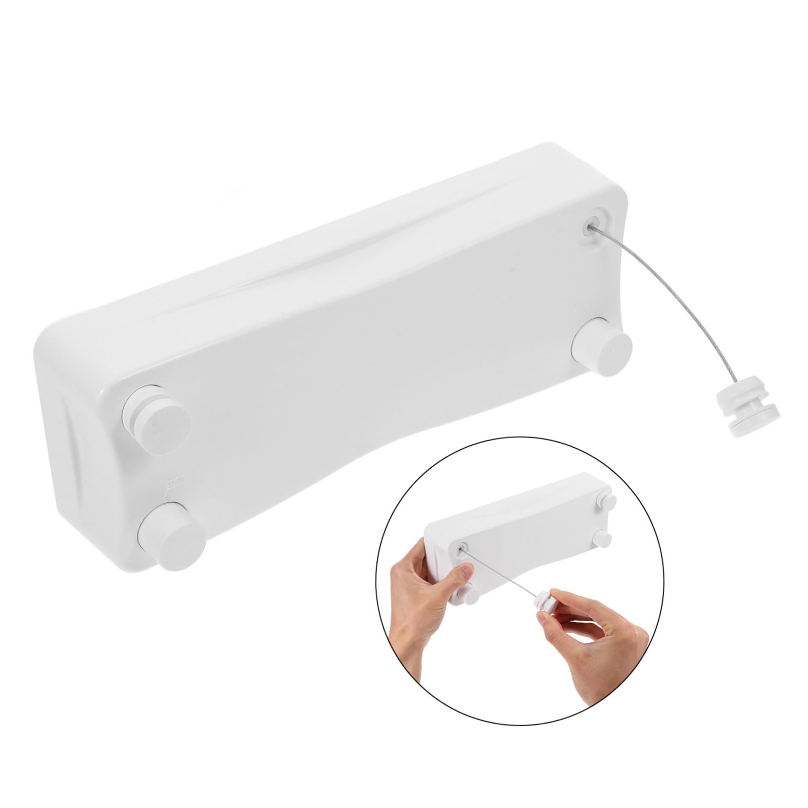 PRETYZOOM Corde à Linge Rétractable Acier Inoxydable Fil Résistant Vent pour Extérieur Corde à Linge Ajustable et Compacte pour Balcon Camping et Séchage
