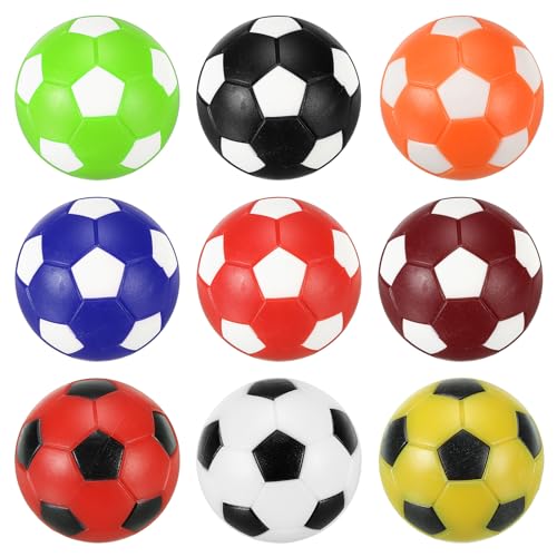 PATIKIL Palline da Biliardino 36mm, 9pz Sostituzione Gioco Calcio Balilla per Gioco Tavolo Sala Riunioni, Multicolore