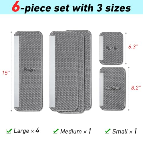 Refrigerator Door Handle Covers, 6 PCS, Performance Appliance Handle Covers, Non-Slip Fridge Door Handle Covers, Keep Your Kitchen Clean, Microwave Oven Dishwasher door Handle Protectors(Dark Gray)