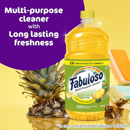 Image of Fabuloso Multi-Purpose Cleaner, 2X Concentrated Formula, Floor Cleaner, Pineapple Scent, 56 fl oz