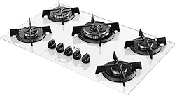 Cooktop 5 Boca Dako Supreme a Gás Branco Bivolt 110/220V