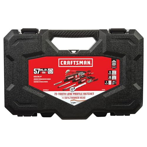 CRAFTSMAN 57 Piece Mechanics Tool Set Home Tool Set, Sockets, Ratchet, Screwdrivers, Hammer, Pliers, Hex Keys, Specialty Bits Hand Tools (CMMT99447) by CRAFTSMAN - Image 5