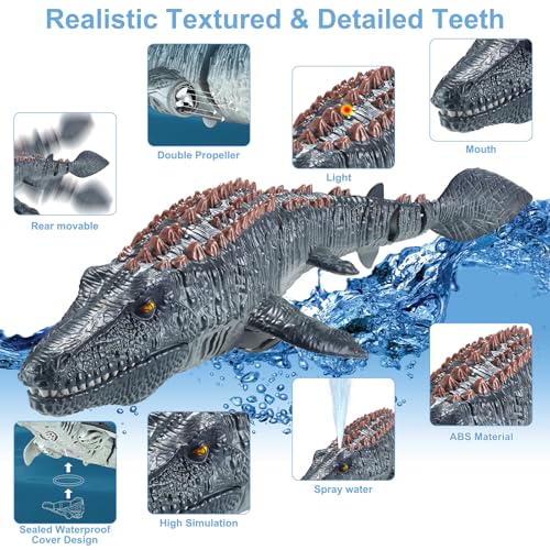 Jouet Mosasaurus télécommandé, cadeau d'anniversaire original 6+ - 5