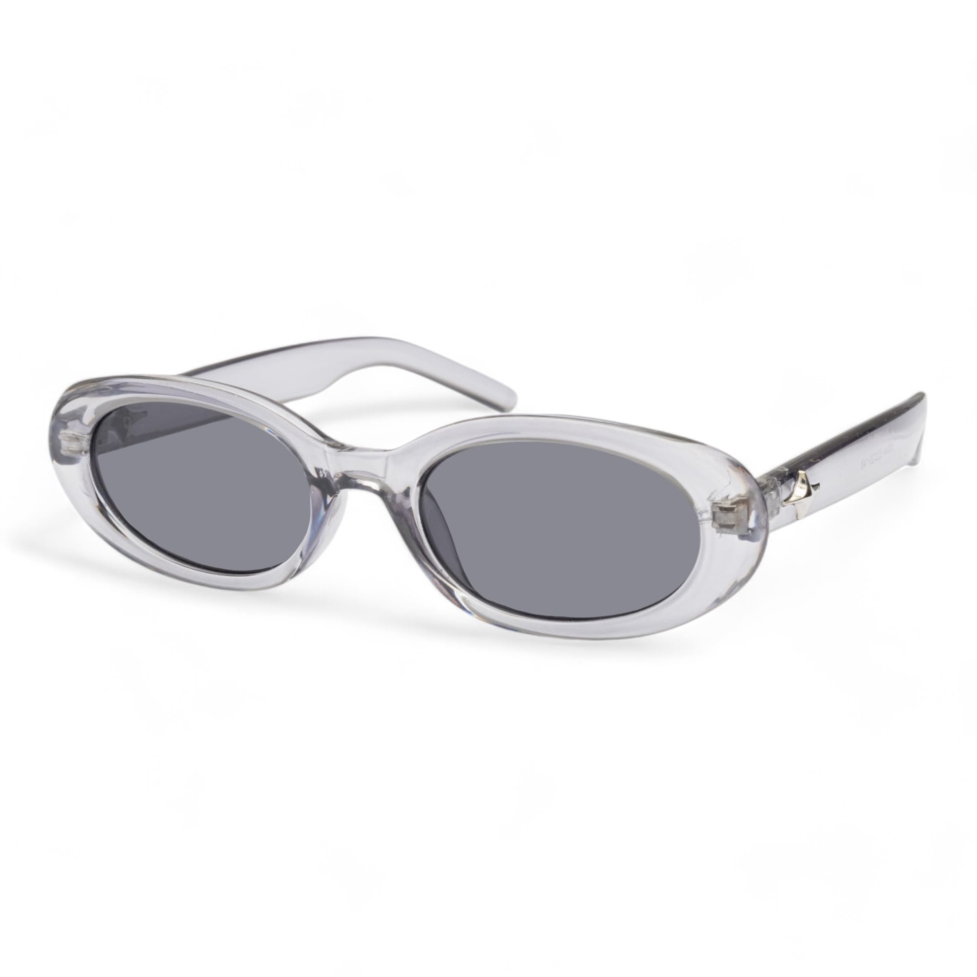 spexwale Full Rim Oval Sunglasses | UV Rays & Sun-Glare Protection | Transparent Grey Frame & Grey Lenses | TR90 Frame & CR-39 Lens | Men & Women Sunglasses (58044)-picture-34